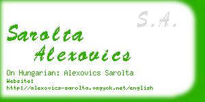 sarolta alexovics business card